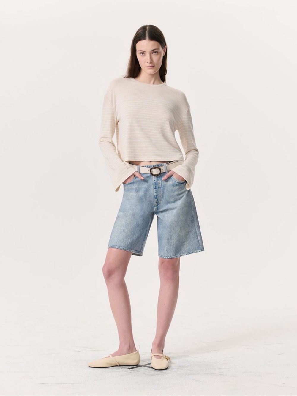 NWT Rag Bone rb Miramar Mckenna Ponte Denim-Print Shorts